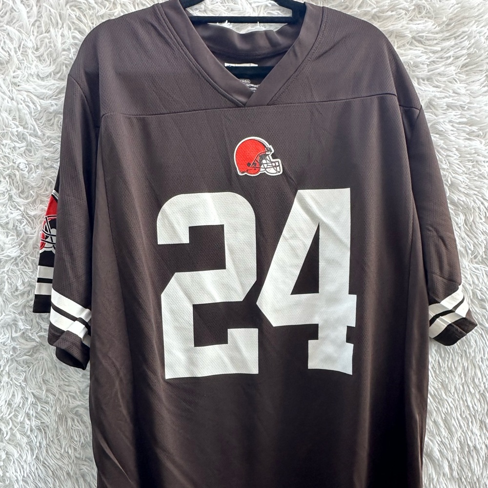 New NFL Brown Football Jersey Chubb Number 24